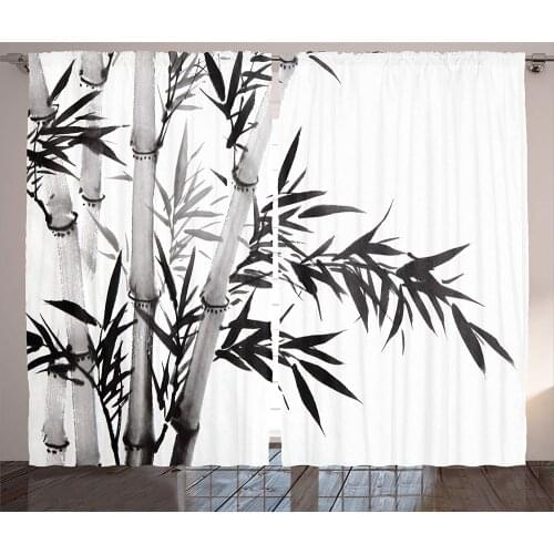 Bamboo Curtains Bamboo Tree Traditional Chinese Calligraphy Style Asian Culture Decor Living Room Bedroom Home Decor