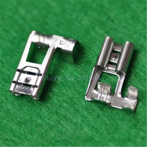 Free Shipping 6.3mm Inside Width 90 Bend Blanket Female Terminals Crimping Heads Plugs Terminals Crimp Terminals