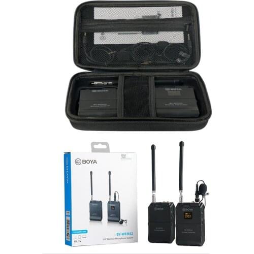 BOYA BY-WFM12 Wireless VHF Microphone System for DSLR Camera iPhone Camcorder Audio Recorder Tablet Dual Jacke for Transmitter