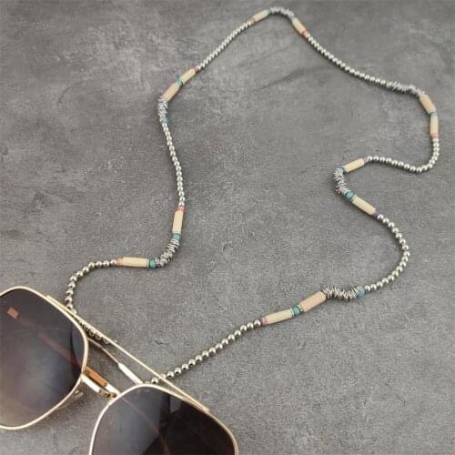 Fashion Reading Glasses Chain Retro Beads Eyeglass Sunglasses Spectacle Cord with Tassels Neck Strap String Chain Eye wear