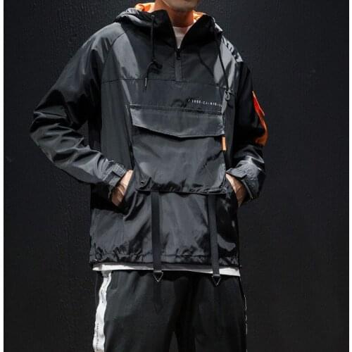 DACAIHUAZHANG Hooded Jackets For Men