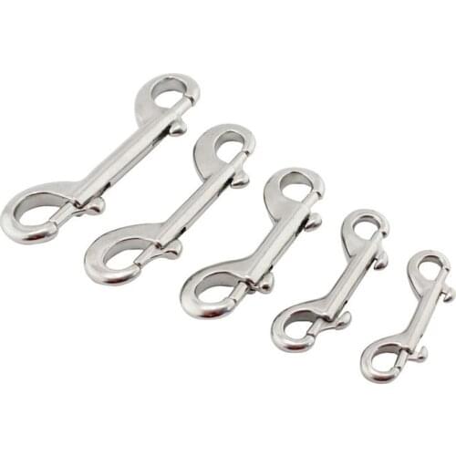 316 Stainless Steel Double Ended Snaps Hooks Scuba Diving 65mm\76mm Hook Double Ended Bolt Snap Buckle Metal Clip