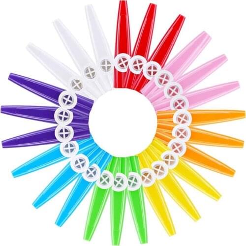 Hot-24 Pieces Plastic Kazoos 8 Colorful Kazoo Musical Instrument, Good Companion For Guitar, Ukulele, Violin, Piano Keyboard, Gr