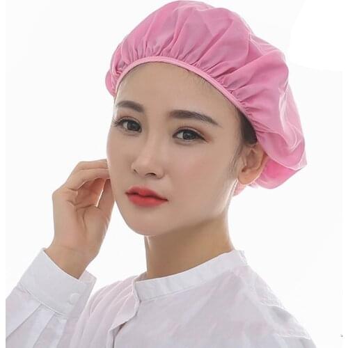 Hot Workshop Uniform Work Cap Dust Hat Elastic Mesh Caps Chef Hat Food Service Chef Caps Washable Work Wear Hats Unisex
