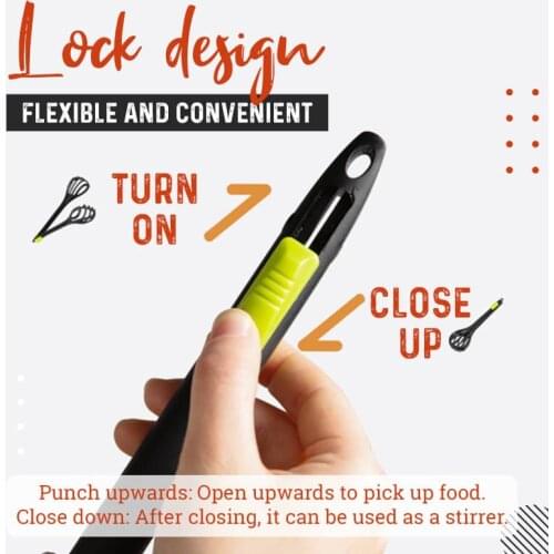 Kitchen Tongs Egg Whisk Multi-functional Nylon Egg Beater Dual Purpose Food Clip Manual Blender Baking Tool Accessories