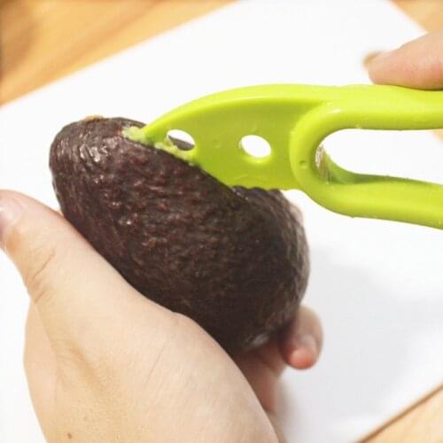 Avocado slicer, corer, cutter vegetable and fruit peeler avocado meat separator multifunctional three in one plastic knife