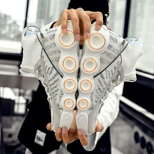 Shoes For Men Casual Microfiber High Top Sneakers Mens 2021 Flying Woven Mesh Shoes Breathable Zapatillas De Hombre