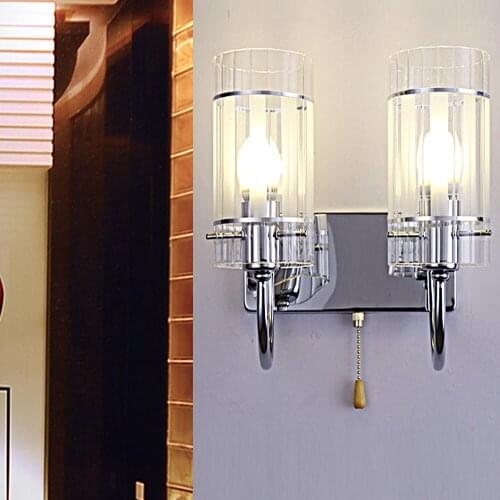 2018 New Product Wall Lamp E27 with Switch Modern Simple Wall Light 110V-220V Single Head Without Led Mirror Light Luminaria