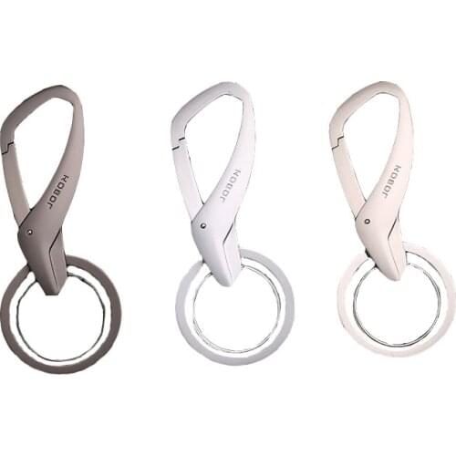 Simple and creative double ring metal Car Keychain decorative hook gift