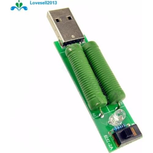 USB Discharge Load Resistance Power Resistors Mobile Power 2A/1A Testing Aging Resistor Module 2A Red 1A Green Led