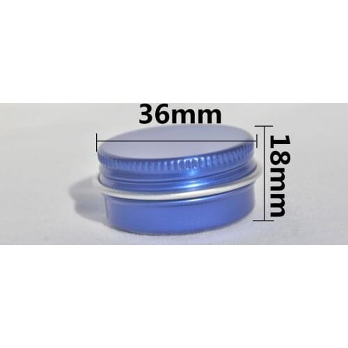 Luxury round 10G 36*18mm aluminum cosmetics jar with screw lid for ointment 10g 20g
