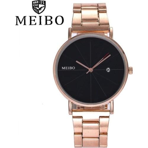 MEIBO Luxury Women Watches Rose Gold Mesh Stainless Steel Ladies Watch Quartz Wristwatch relogio feminino reloj mujer 2019