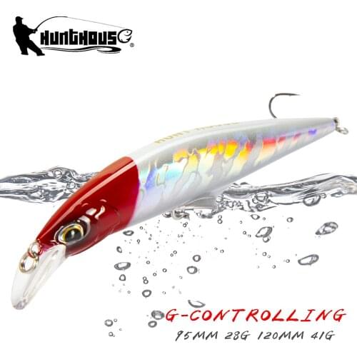 Hunthouse Fishing Lures G-control Minnow Sinking Lure 95mm 120mm Long Casting Hard Bait Artificial Swimbait Jerkbaits