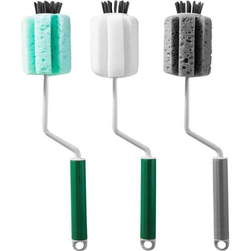 Silicone Cup Brush Drink Wineglass Bottle Glass Cup Washing Cleaning Long Handle Sponge Brushes Cleaner Kitchen Cleaning Gadgets