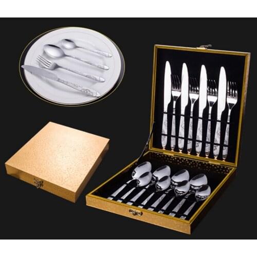 NHM Western dinner tableware 4 pieces stainless steel knife and fork western-style food knife and fork gift set