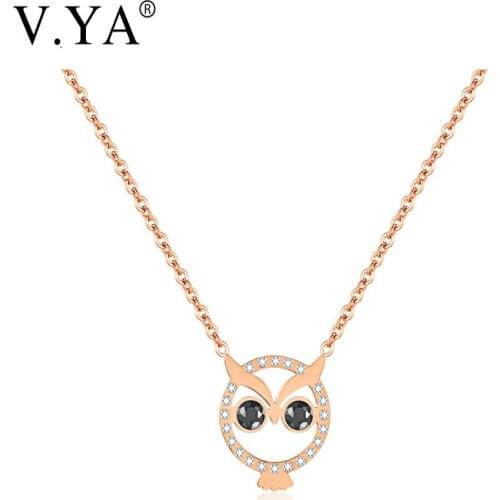 V.Ya Lovely Eagle Statement Choker Necklaces Fashion Jewelry Rose Gold Sliver Necklace & Pendant for Valentine Birthday Dropship