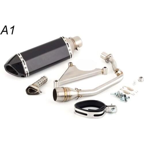 Motorcycle Exhaust Muffler Slip On For Vespa Sprint 150 Vespa Primavera 150 iGet Sprint 150 iGet 2017-2020 with Exhaust Pipe