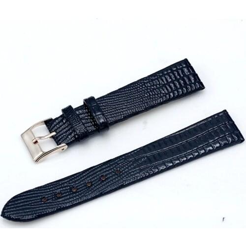 Shsby lizard womens Watchbands Leather watch strap stainless steel buckle belt buckle, 18mm