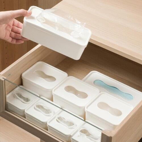 1 Set Wall Mount Storage Holder Punch-free Plastic Trash Grocery Dispenser Bag Box for Kitchen