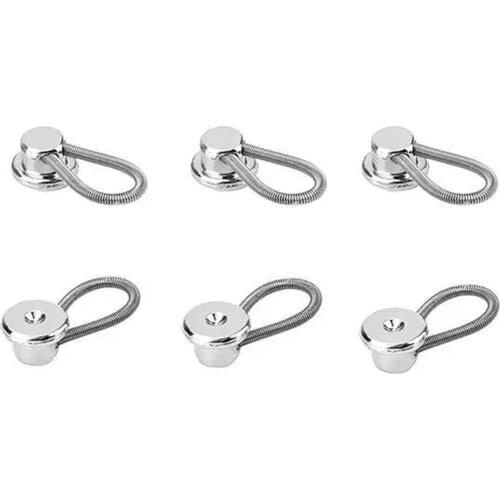 10MM Metal Elastic Collar Extenders Button Extenders Shirt Dress Pants Coat Collar Extended Button Clothing Tool Accessories