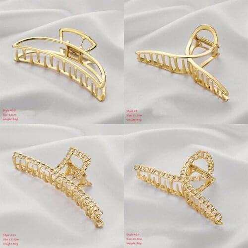10pcs NEW Trendy Gold Alloy Hair Claw for Lady Girls Minimalist Hair Accessory Wedding Bridal Hair Clip Hair Crab Gift For Her