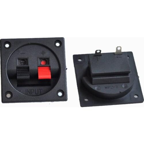 10pcs Speaker Junction Box Connector Cable Adapter 2-Way Terminal Speaker Seat Two Terminal Block Small Speaker Column