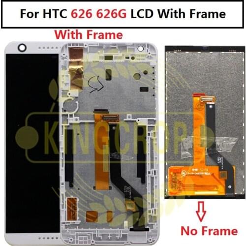 100% tested For HTC 626 626G LCD Display Touch Screen Digitizer Assembly + tools For HTC 626 lcd with frame Replacement
