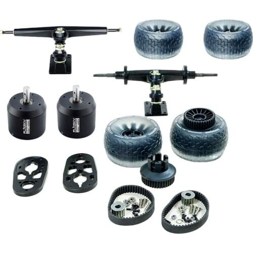 12 Inch Kingpin Trucks +2450W 6354 Motor + Cloud Wheels + Wheel Motor Pulley Gears Electric Skateboard DIY Kit