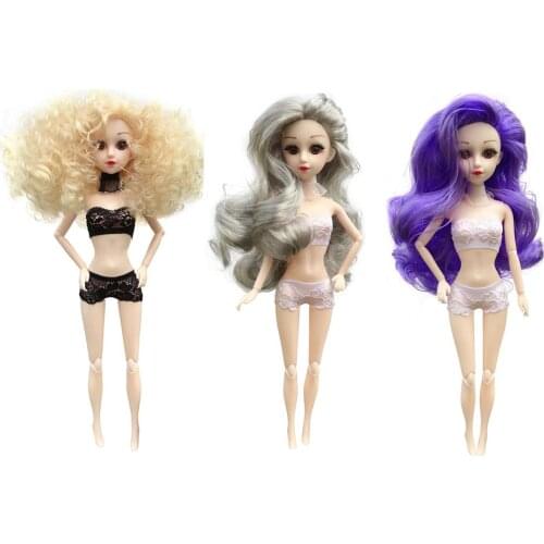 30cm Simulation Girl Fashion Doll Multi-Joint Moppet With Changeable Makeup BJD Dolls 3D Eyes Beautiful Princess Baby Girl Dolls