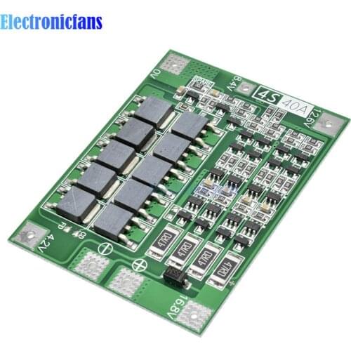 4S 40A Li-ion Lithium Battery 18650 Charger PCB BMS Protection Board with Balance For Drill Motor 14.8V 16.8V Lipo Cell Module