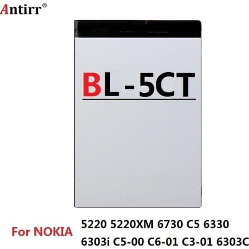 BL-5CT BL 5CT BL5CT Rechargeable Mobile Phone Accessories Replacement Spare Parts For Nokia C5-00 6303 BATTERY