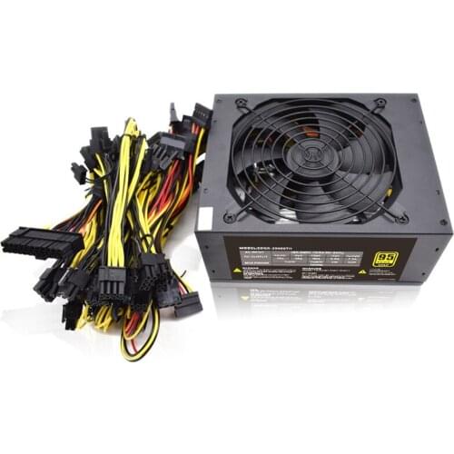 1800W ATX Modular Mining PC Power Supply B847 85 75 Supports 8 Graphics Card 160-240V Power Supply Mining Machine