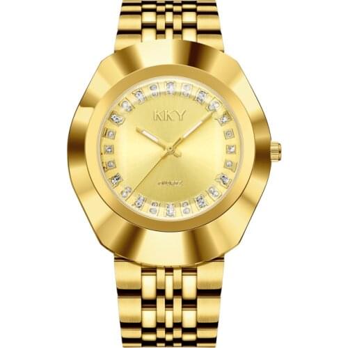 New Creative Gold Luxury Quartz Men Women Watches Waterproof Full Steel Fashion Couple Wristwatches Male & Female Clock For G