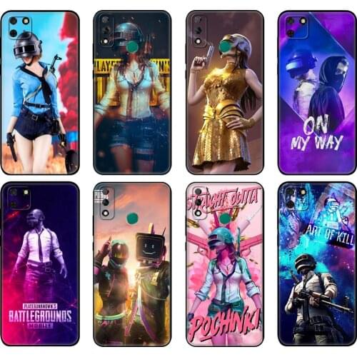 Black tpu Case For Huawei Y9S Y6S Y8S Y5P Y7P Y8P Case For Huawei Y5 lite Prime 2018 Y6 2019 Cover Hot PUBG Game