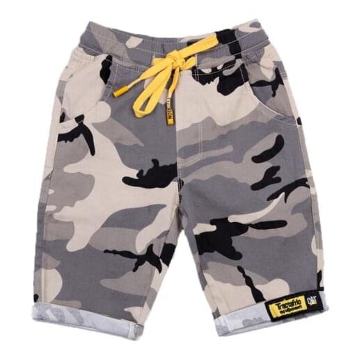 New Fashion Boys Camouflage Shorts Summer Cotton Trousers Kids Army Cool Pants Children Loose Sport Camo Shorts 3 4 6 8 9 10 12Y