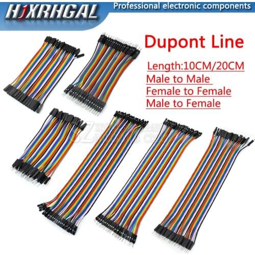 Dupont Line 120pcs 10cm 20CM Male to Male + Female to Male and Female to Female Jumper Wire Dupont Cable for arduino DIY KIT