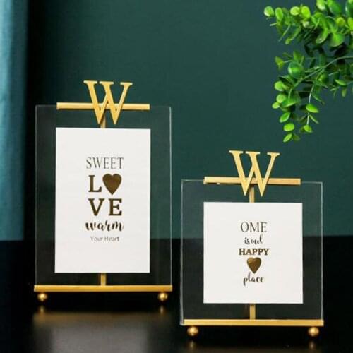 European Style Retro Wedding Photo Frame Metal Glass Picture Frame Creative High Quality Desktop Ornaments for Friend Gift
