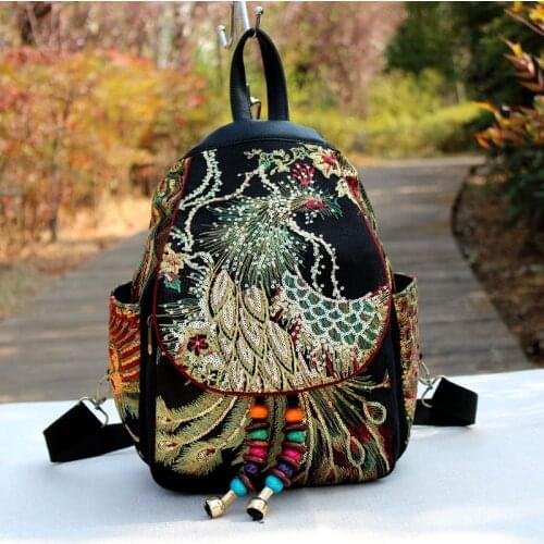 HISUELY Women's Backpacks With Embroidery