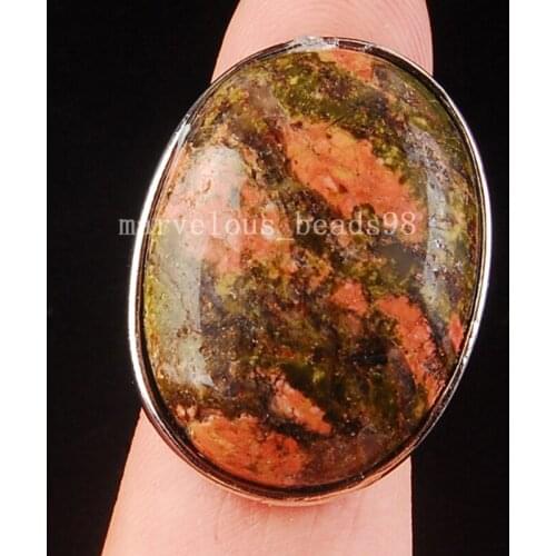 Free Shipping Women Fashion Jewelry 20x27MM Unikate Oval Women Men Bead Ring 6.5~12" US Adjust MC3930