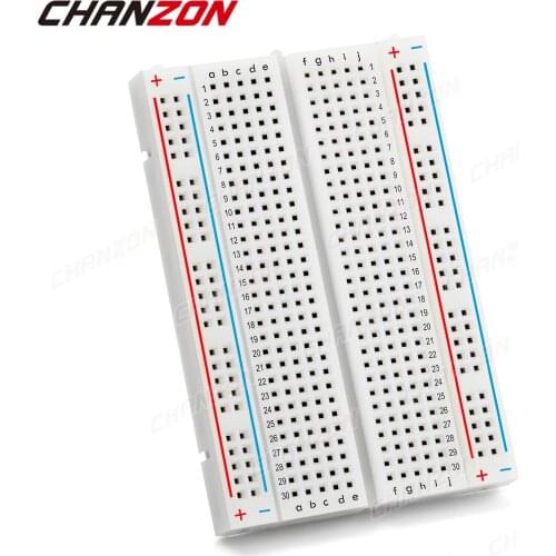 1pc Breadboard with 400 Tie Points BB-801 Solderless Prototype Universal PCB Bread Board for DIY Kits Arduino Proto Raspberry Pi