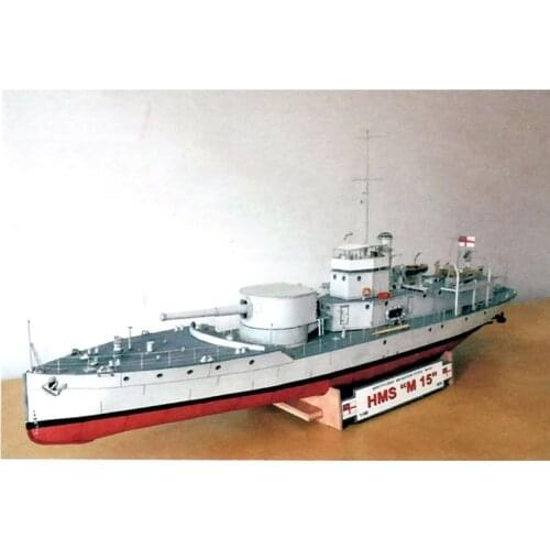 1:100 British M15 Patrol Boat DIY 3D Paper Card Model Building Sets Construction Toys Educational Toys Military Model