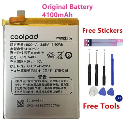 Original CPLD-403 Real 4100mAh Battery For Letv LeEco Coolpad Cool1 Cool 1 Dual C106 C106-7 C106-9 Cell Phone Batteries+Tool