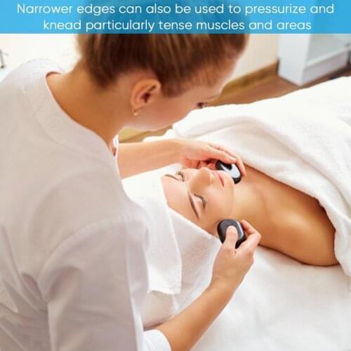 Health Massage Hot Stone Relieve Back Pain Stress Energy Care Body SPA Rock Volcani Stone Beauty Oval K2E8