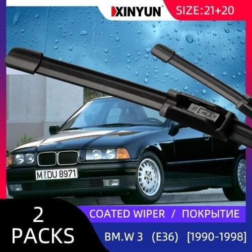 Coated Wiper Front Wiper Blades For BMW 3 Series E36 318 320 323 325 1991 - 1999 Windshield Windscreen Front Window 21"+20"