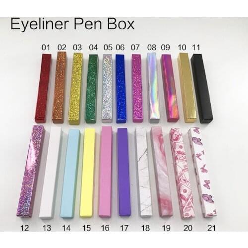 20pcs Wholesale New Color Eyeliner Packaging Handmade Small Gift Packaging Box Lipstick Cosmetic Packing Boxes