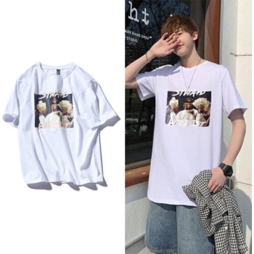 QRWR 2020 Summer New T-Shirt Men Casual O-Neck Cotton Tshirts Fashion Loose Oversize Mens T-Shirts High Quality Plus Size S-5XL