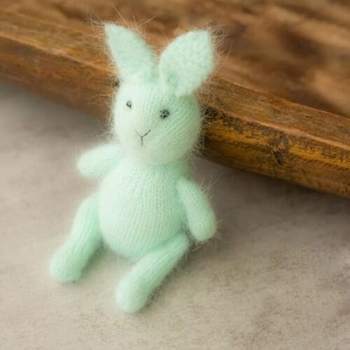 Newborn Photography Props Bunny Doll Knitted Animal Rabbit Fotografia Accessory N0HD