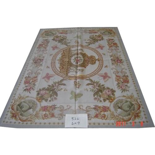 Handwoven Wool Carpets Carpets For Living Room Square Rug Aubusson Carpet Wool Knitting Carpets
