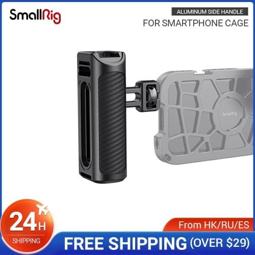 SmallRig Mobile Phone Cage Handle Aluminum Side Handle With Cold Shoe for Universal Smartphone Cage Quick Release Handgrip -2424