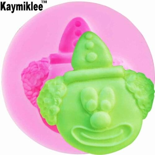 Kaymiklee M759 Clown Smile UV Resin Silicone Mold Fondant Chocolate Candy Gumpaste Surgarcraft Crystal Epoxy Soft Clay Bake Tool